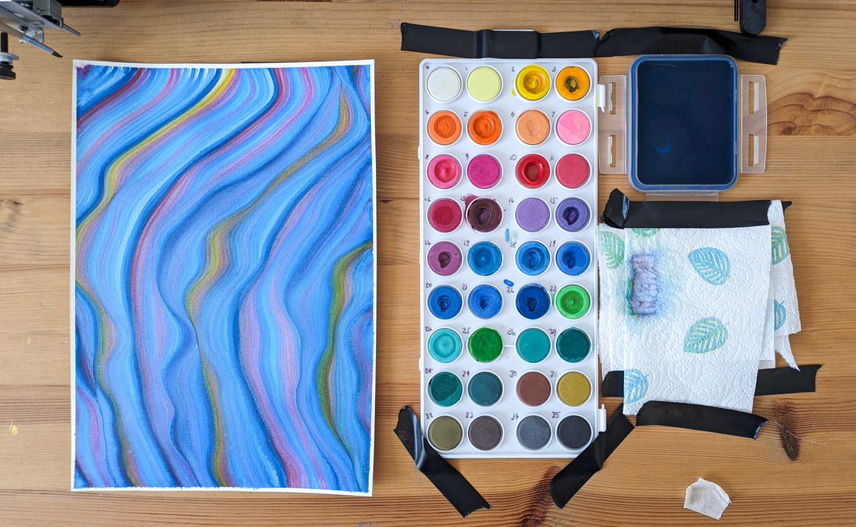 amygoodchild's tweet image. Plotter painting experiments continue