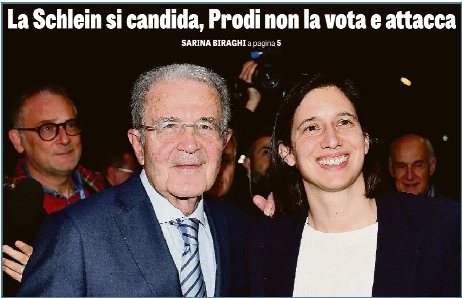 La Schlein si mette nel simbolo del partito  
ma da Provenzano a Cuperlo fioccano 
i NO. Romano Prodi: 'Ferita la democrazia'