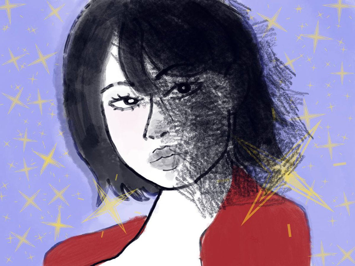 wh5i_'s tweet photo. رسمة عشوائية سويتها بأحد المحاضرات مازلت أشوف عيوبها وقلة خبرتي بس عجبني شعوري بالاستمتاع وانا احاول اضبطها. https://t.co/SmX5P50lL8