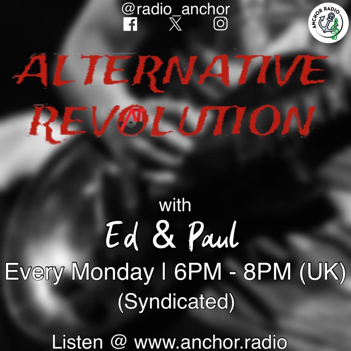 Alternative Revolution is live at 6pm tonight on anchor.radio. Usual banter between me & Ed, along with some of the best new releases, including tracks from @betterjoymusic, @thehowlersuk, @StDukes_, @25thhourbanduk @ChildSeatmusic #SCAPEGRACE #FASTBLOOD & many more