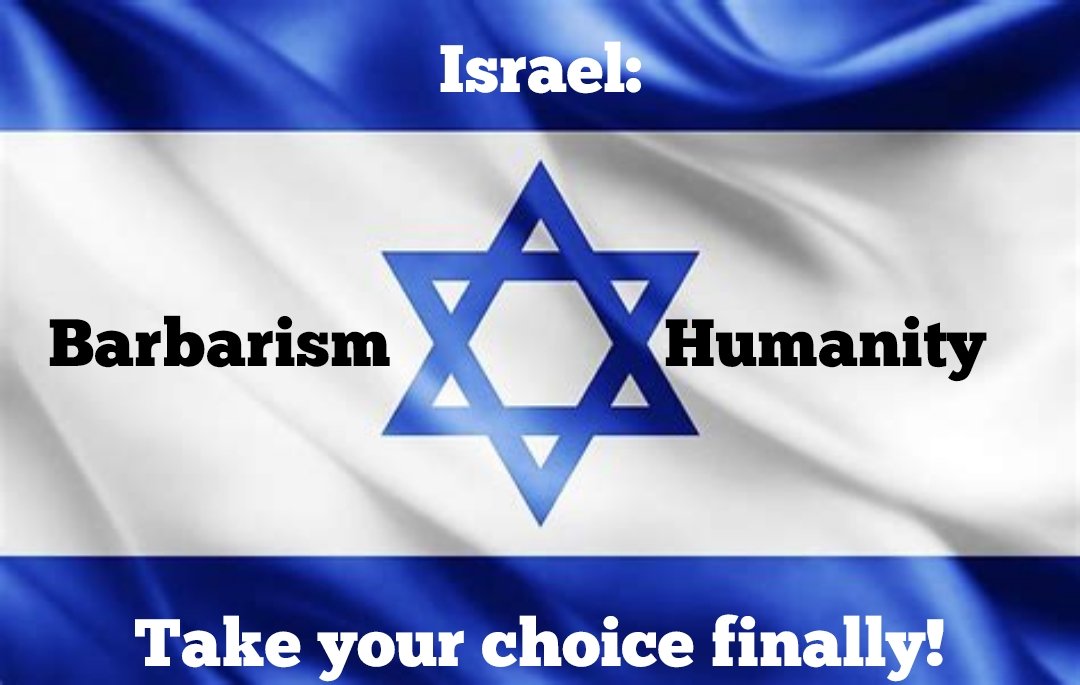 Israel, it's time to choose: humanity or barbarism. The world is watching. Stop the genocide now. #EndTheViolence #IsraelPalestineConflict