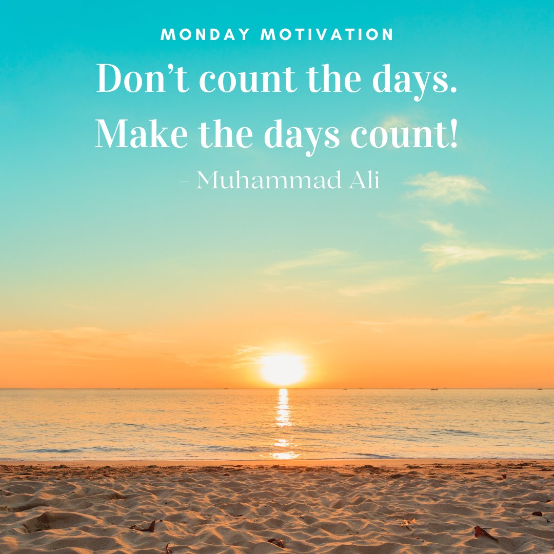 Here’s to a great week and making the most of each and every day!

#MondayMotivation #MotivationMonday #MondayInspiration #StartTheWeekRight #NewWeekNewGoals