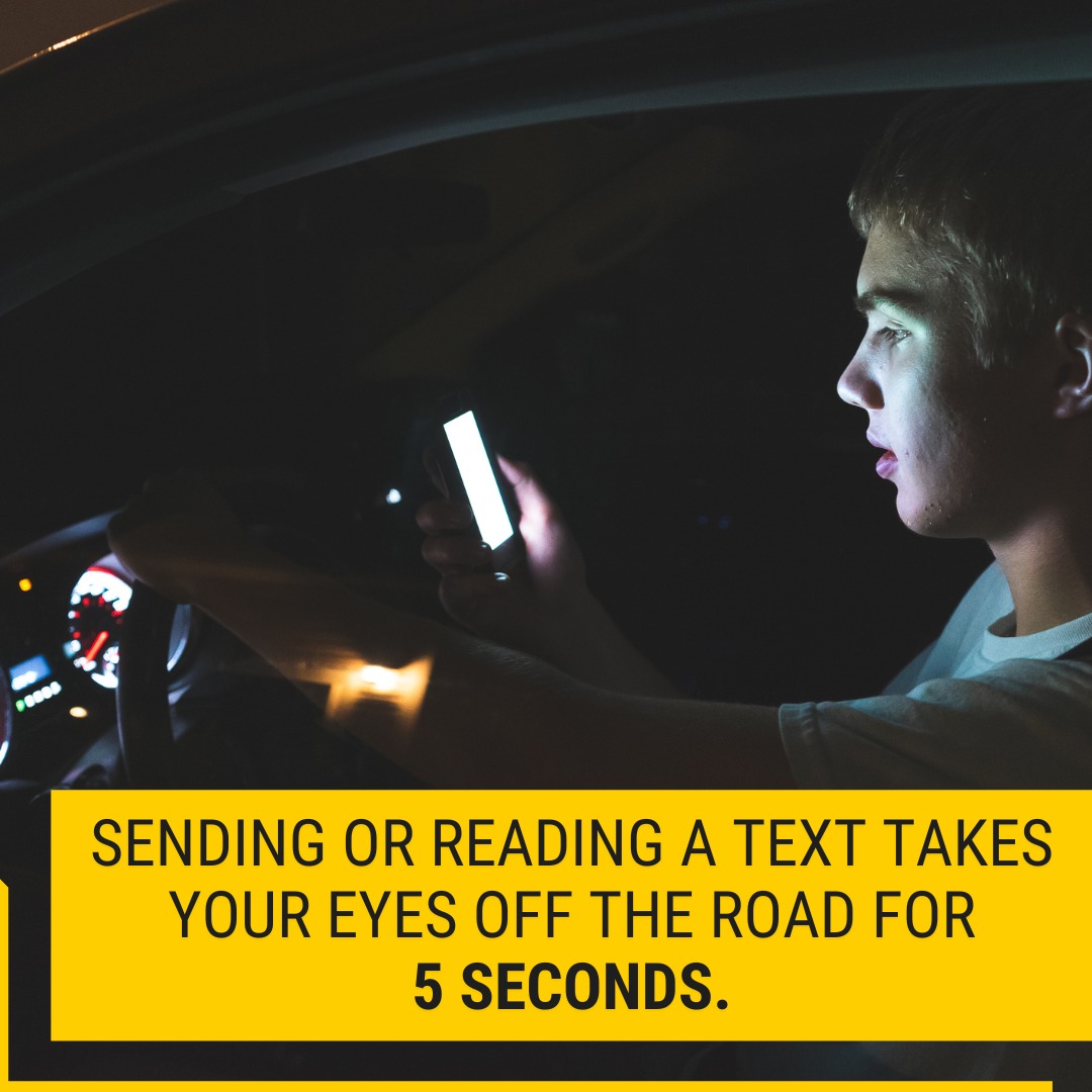 At 55 mph, that's like driving the length of an entire football field with your eyes closed.

Need more reasons not to text and drive? Click here: NHTSA.gov/DistractedDriv…