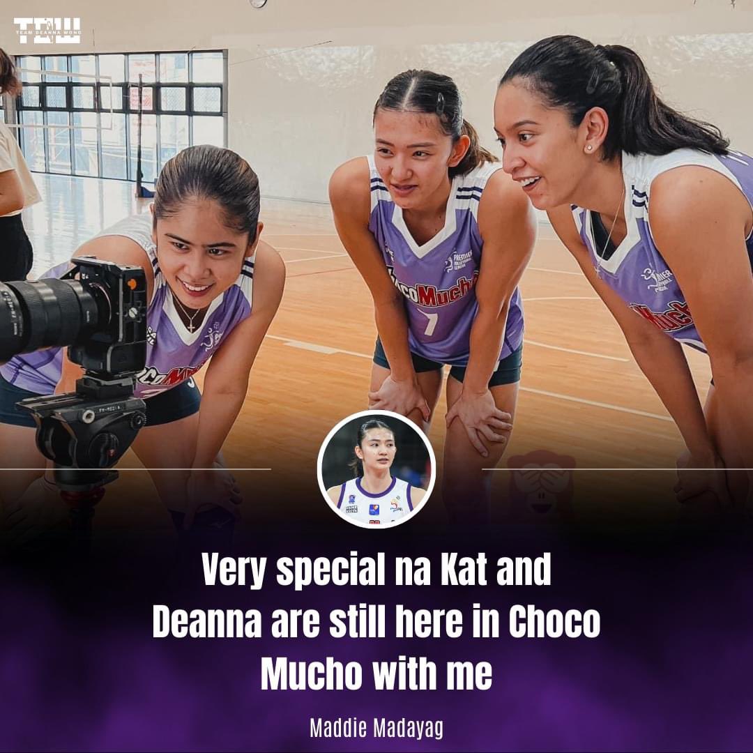 BladeDW03's tweet photo. My heart will always be happy and proud sa narating niyo Maddie, Kat and Deanna and sana di kayo maghihiwalay. I hope I will get to see you 3 play sa semis kasi iba eh iba ang connection and ang awra pag andyan kayo sa court mas intense. Laban hanggang dulo Titans! 💜💜💜 https://t.co/cVJXvTxOCt
