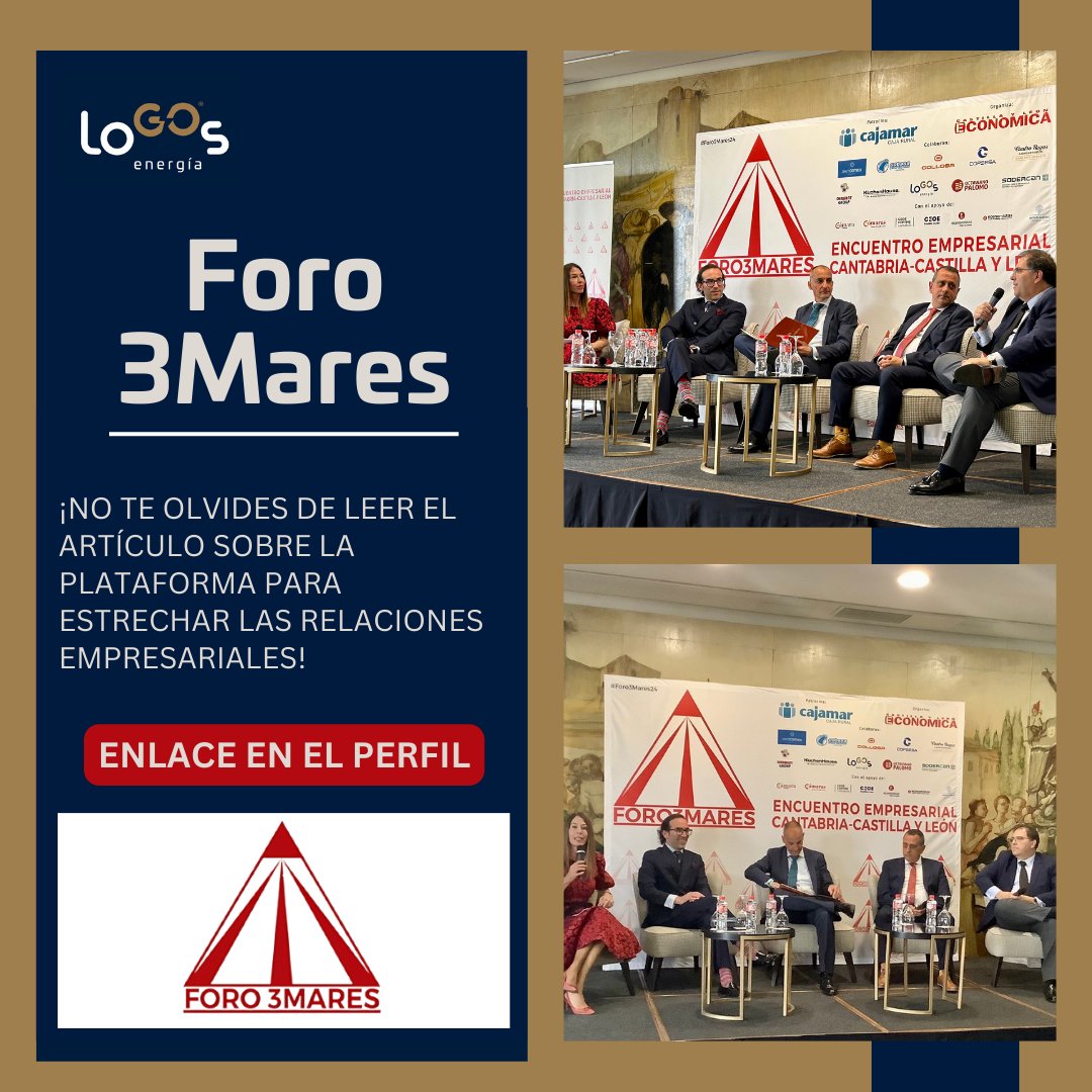 ¡Ya está disponible el artículo sobre el Foro 3Mares en nuestro perfil! No te pierdas toda la información sobre esta importante cita donde colaboraron personas de gran importancia como los presidentes del Gobierno de Cantabria y de la Junta de Castilla y León