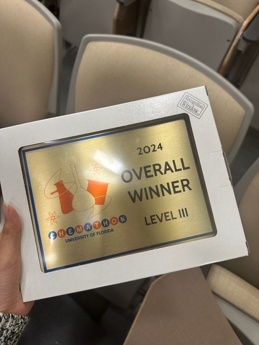 Pasco High School’s Cambridge Chemistry students participated in the University of Florida’s Chematon this weekend and they won! Incredibly proud of our talented scholars! <a href="/PHS_Principal/">Pasco High School</a> <a href="/UFChemistry/">UF Chemistry</a> <a href="/pascoschools/">Pasco County Schools</a>