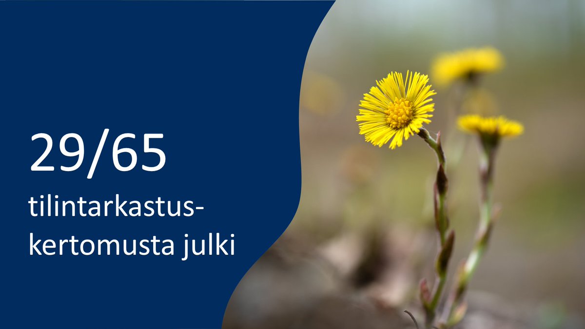 Olemme tarkastaneet seuraavat tilinpäätökset: ⚖️ @Oikeusrekisteri 👩‍🏫 @Opetushallitus 🔐@rikosseuraamus 👩‍🔬@SuomenAkatemia Kevään aikana julkaisemme vielä 36 tilintarkastuskertomusta 👉 vtv.fi/julkaisut/valt… #tilintarkastus #valtiontalous