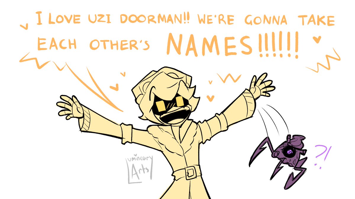 My dwindling free time was taken up by art block, but somehow I managed to squeeze this dumb doodle out!!

... god how many b99 quotes could i possibly use up #MurderDrones #SerialDesignationN #NoriDoorman #Nuzi #BiscuitBites #Enzi #GlitchProductions