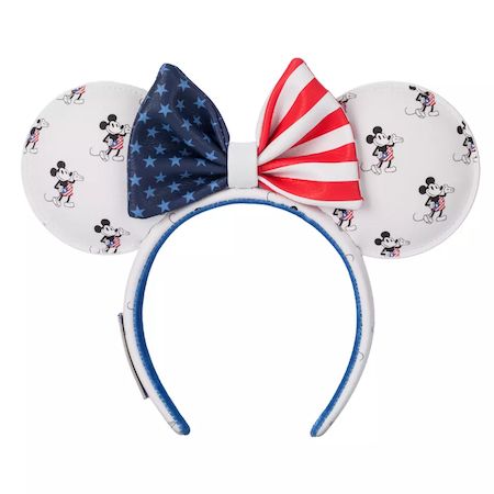 Disney Store Adds Mickey Mouse Americana Loungefly Mini Backpack, Ear Headband: buff.ly/3wll1OL #mickeymouse #disneyloungefly #loungeflydisney