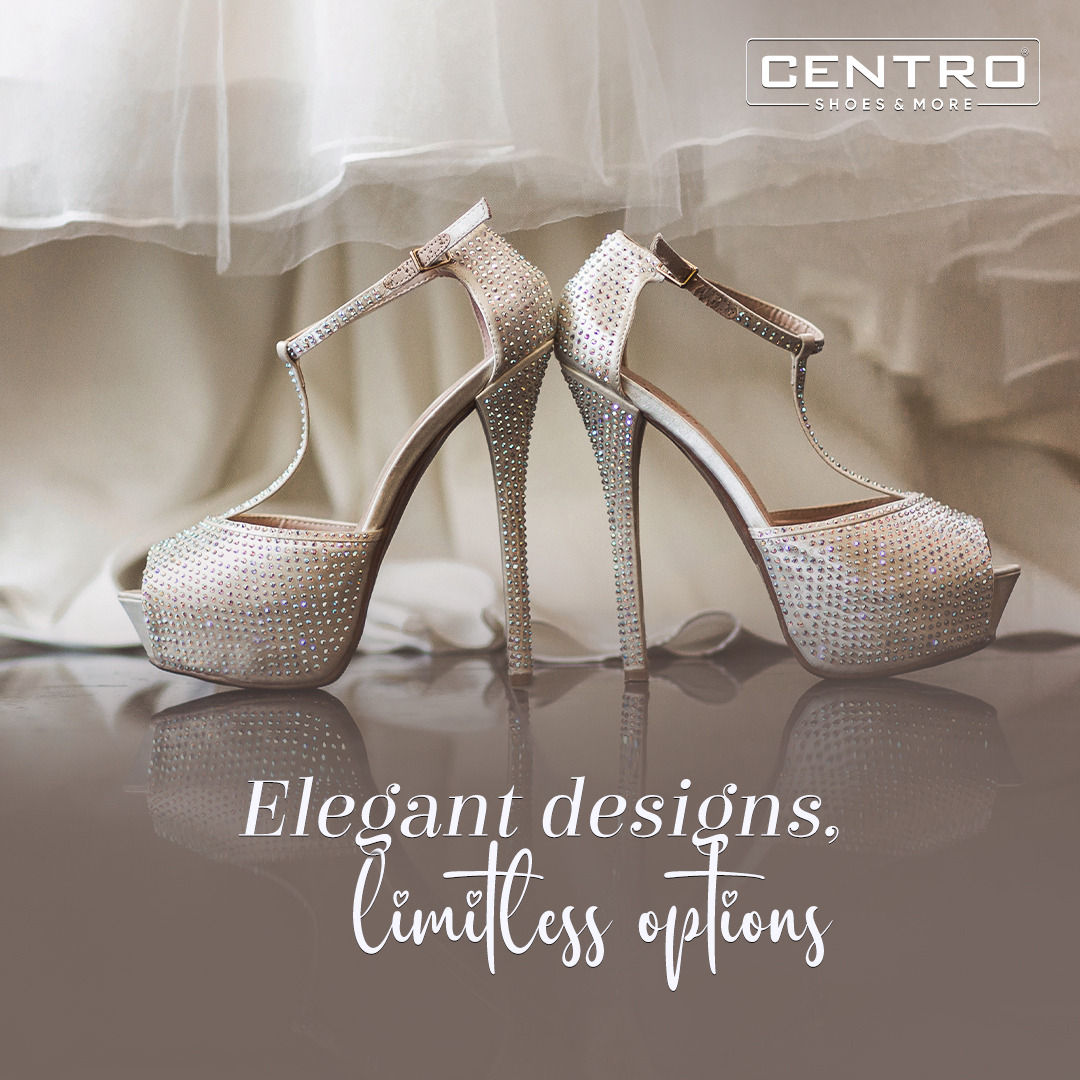 Discover your perfect wedding footwear at Centro – whether it's elegant heels, sparkling blocks, or comfortable wedges and flats!

#centroshoesindia #centro #wedding #weddingwear #premiumfashion #womenssandals #womensfashion #luxurybrands #shoppingindia #shopshoesonline #shopnow