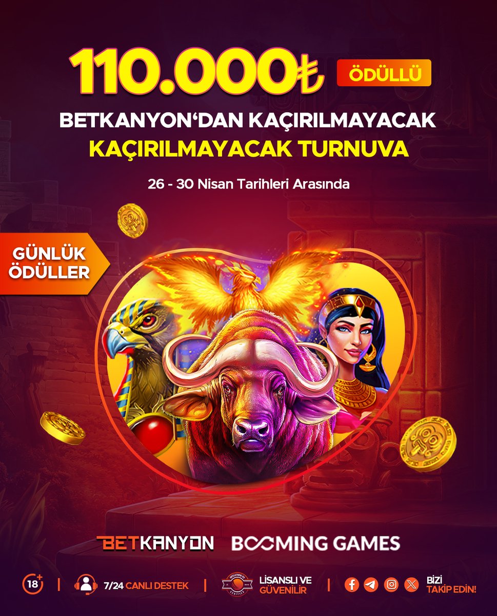 📱  bio2.in/KanyonMobilApp 👉bio2.in/BK-GüncelGiriş 🥳''Betkanyon Bonanza''yayında 🎉Betkanyon'a üye ol, 100₺ deneme bonusu kazan 💸1.500.000₺ Ödüllü Pragmatic Play Turnuvası 🎁Her gün 2500₺, %15 Çevrimsiz Yatırım Bonusu Betkanyon'da 📌1.000.000₺'ye Kadar Günlük Çekim Hakkı