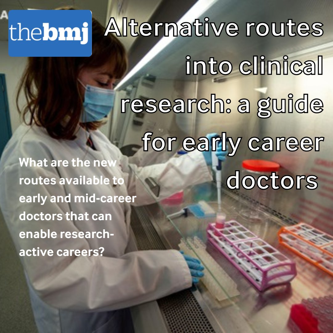 🔬 What are the new routes available to early and mid-career doctors that can enable research active careers? 🔬 🔗 Check out this article from @bmj_latest to find out more bmj.com/content/385/bm…