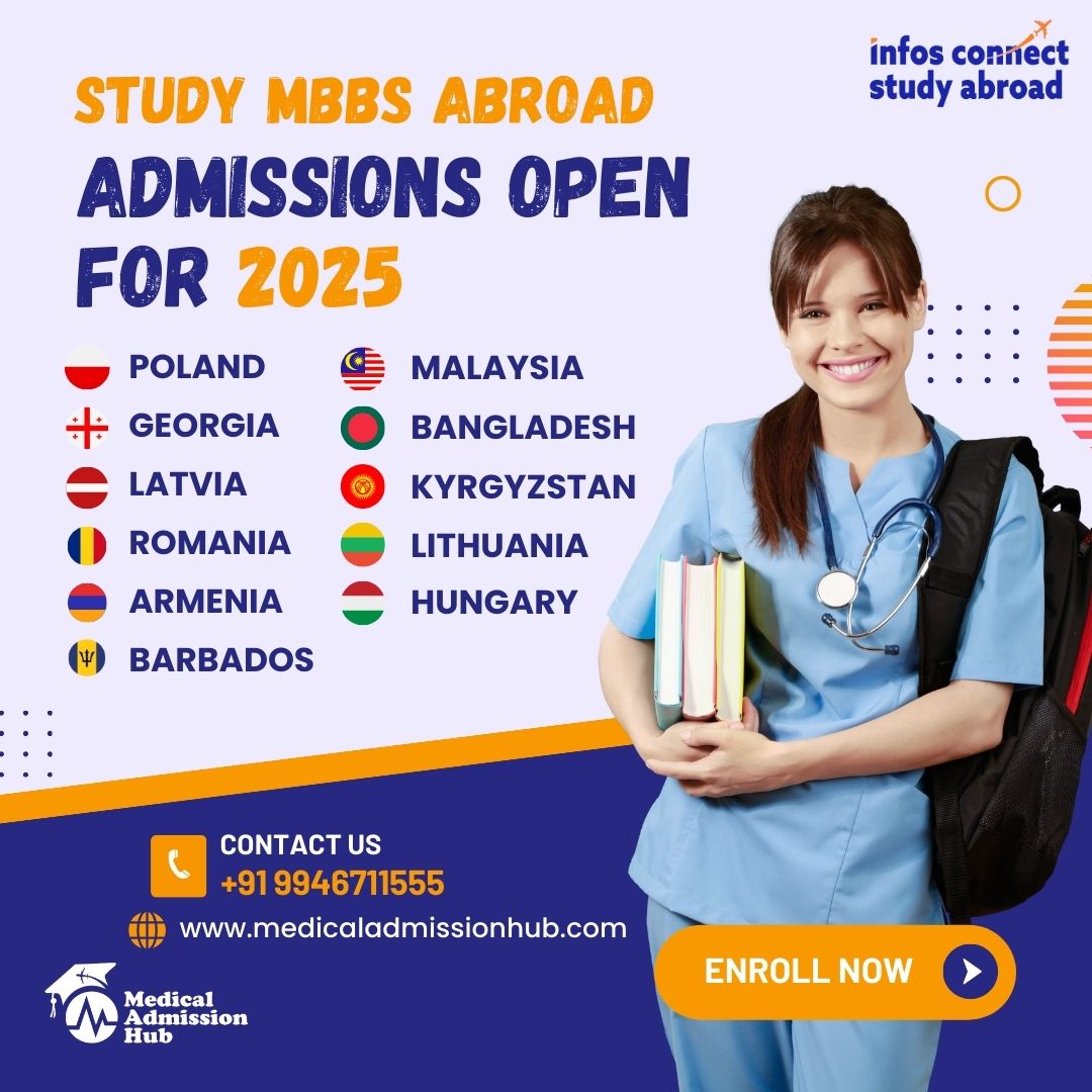 Dreaming of studying MBBS abroad in 2024? Your opportunity awaits! Admissions are now open for aspiring doctors to kickstart their journey 
Helpline:-+91 9946711555 medicaladmissionhub.com

#studyaborad #studyoverseas #studyabroadlife #studyabroadmbbs #travelabroad #futuredoctor