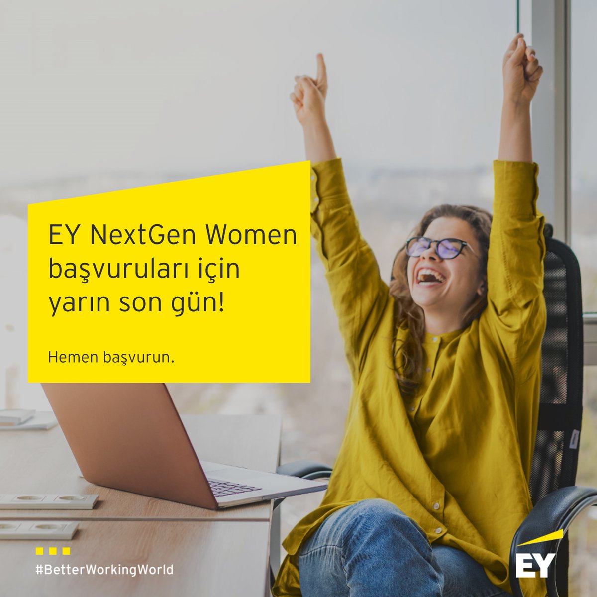 EY NextGen Women 2024 başvuruları için yarın son gün! Strateji ve Kurumsal Finansman alanında kariyer hedefleyen ve unutulmaz bir deneyim yaşamak isteyen kadın adayların başvurularını bekliyoruz!