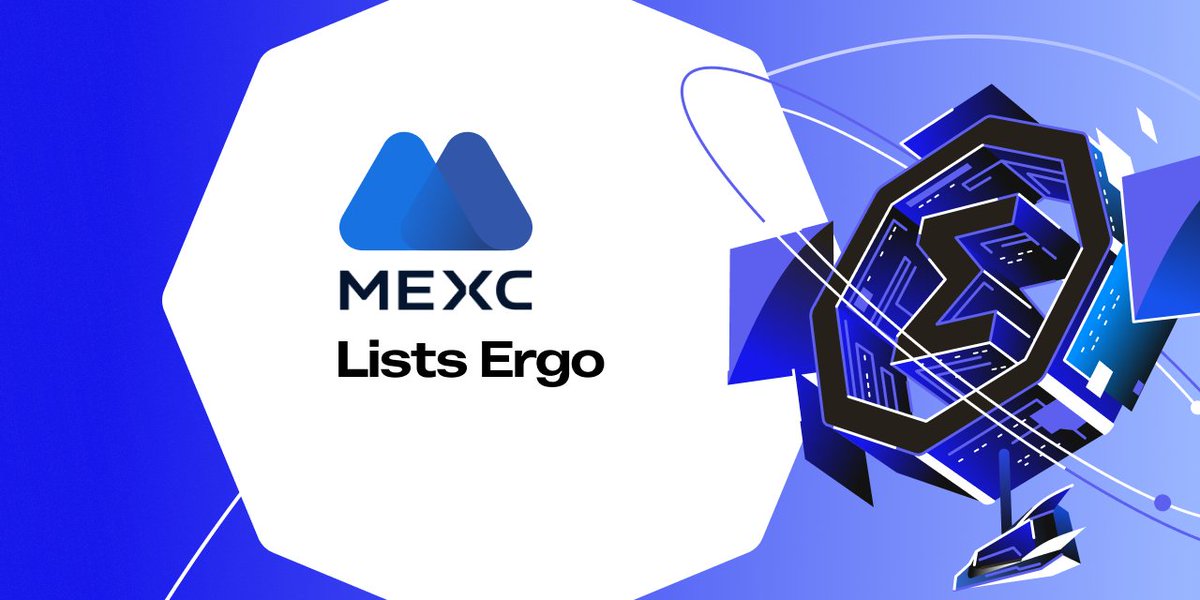 🔥 Massive News for $ERG! 🔥 @ergo_platform & @mexc_global are thrilled to announce $ERG is listed on the rapidly growing MEXC exchange! Key Stats on @mexc_global: 🌐 #11 on @CoinMarketCap 💸 Fiat for 15 currencies 🪙 More coins than Top 10 exchanges 👨‍👩‍👧‍👦 10M+ users in 170+