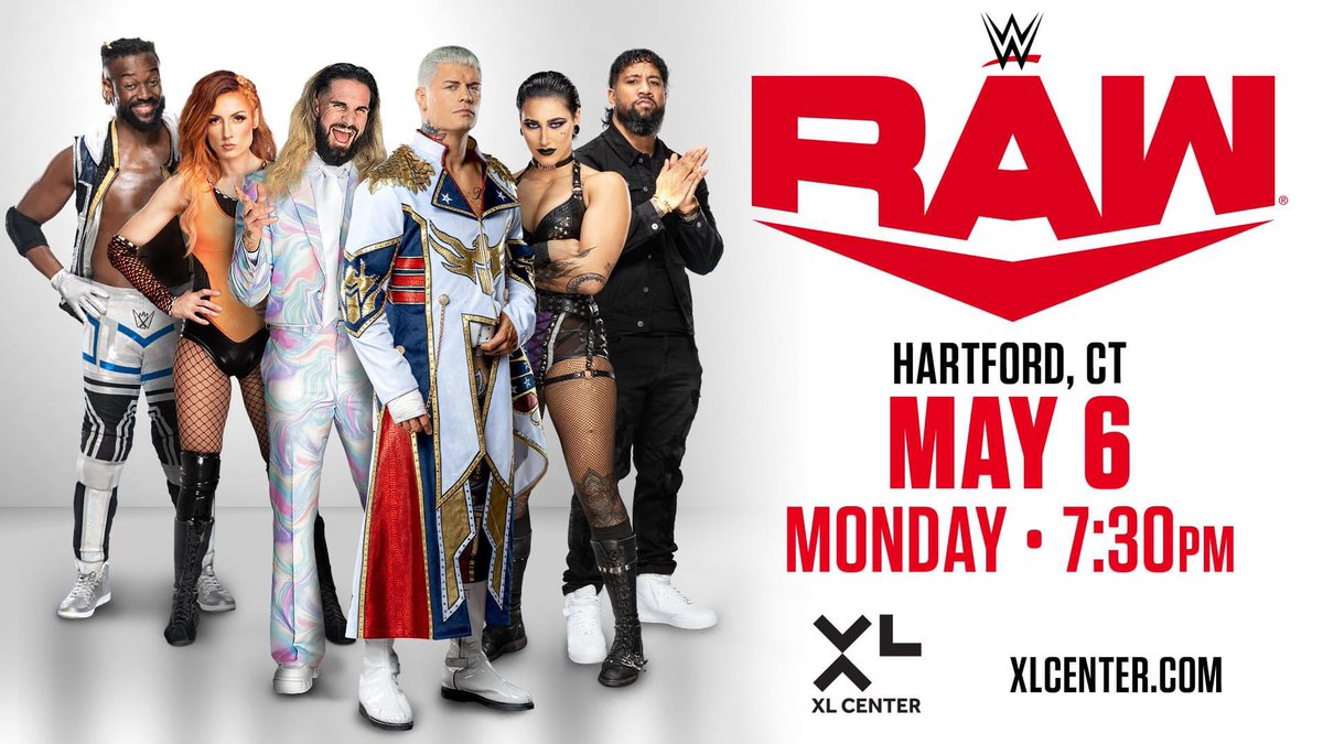 #BREAKING: Next Monday, The #ARCGWWETour returns to #HartfordCT as #WWERaw comes to the @XLCenter for an unforgettable night of action-packed entertainment! Get ready to witness the thrill right in your backyard. Don't miss out! #XLCenter #WWEHartford #MondayNightRAW