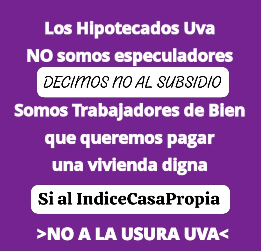 <a href="/jorgemacri/">Jorge Macri</a> Son inviables. Estamos sobreendeudados. 
⚠️Miles de flias tienen miedo por su hogar.
🆘 LA SITUACIÓN ES INSOSTENIBLE 🆘 pedimos poder pagar O QUEDAREMOS EN LA CALLE ❗NO! Subsidios <a href="/VickyVillarruel/">Victoria Villarruel</a> <a href="/ezeatauche/">Ezequiel Atauche</a>
<a href="/VZimmermannOK/">Víctor Zimmermann</a>
@romeroxsalta
<a href="/blancopabloda/">Pablo Daniel Blanco</a>
@gugalusto #HipotecadosUVA