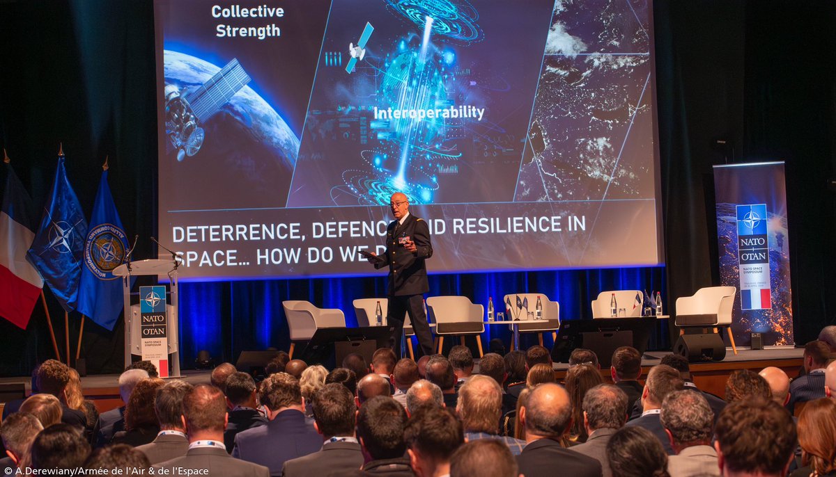 What can NATO bring to the Allies in the space domain?
Proud to launch the 1st #NATO Space Symposium, in Toulouse, France. 
Space is vital for our collective defence. We're committed to deterrence, resilience & cooperation to ensure a safe & peaceful space environment.…