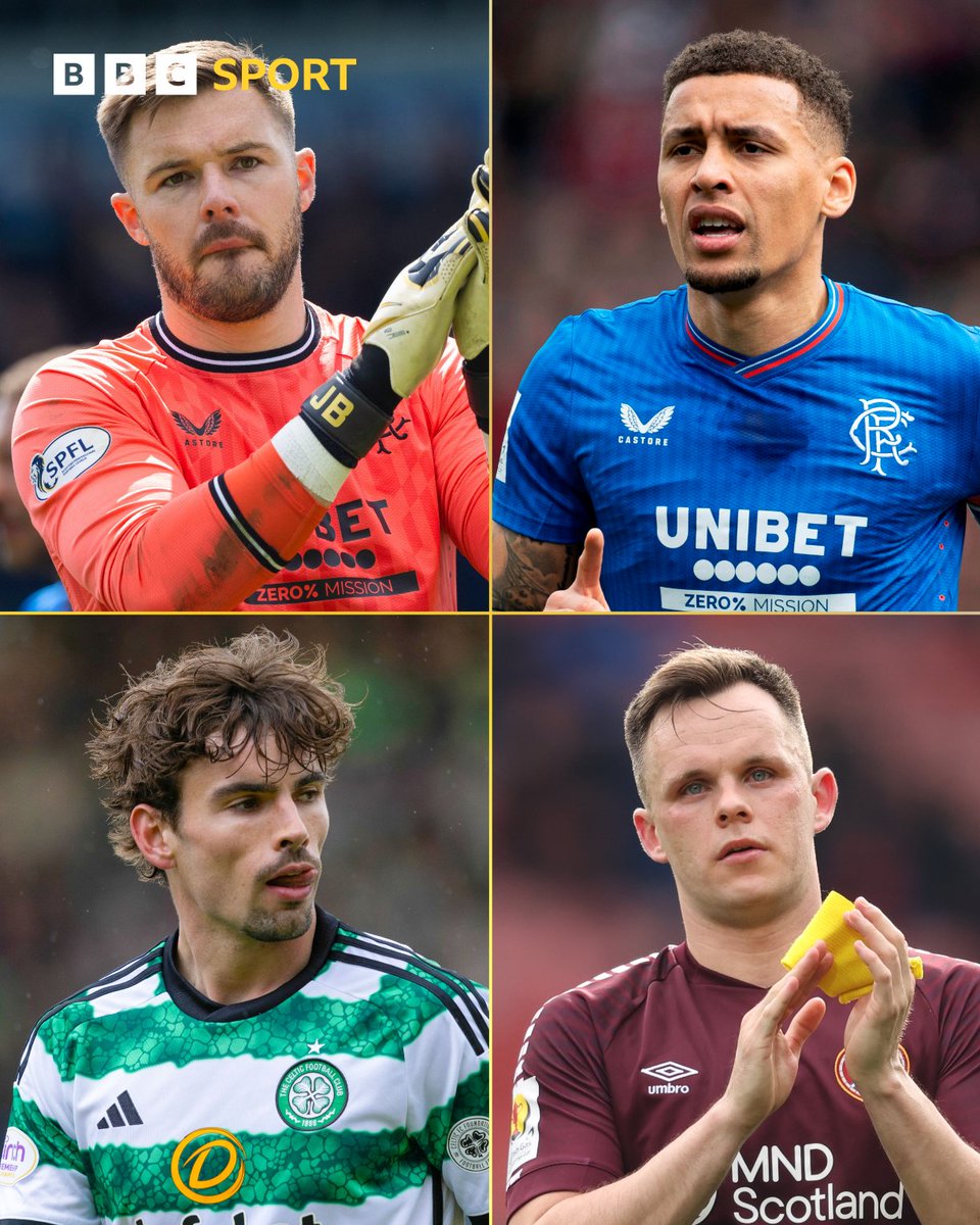 PFA Scotland Player of the Year nominations are in for the Scottish Premiership 👏⤵️ Jack Butland (Rangers) James Tavernier (Rangers) Matt O'Riley (Celtic) Lawrence Shankland (Hearts) Thoughts on the selection? Who should be the winner? #BBCFootball