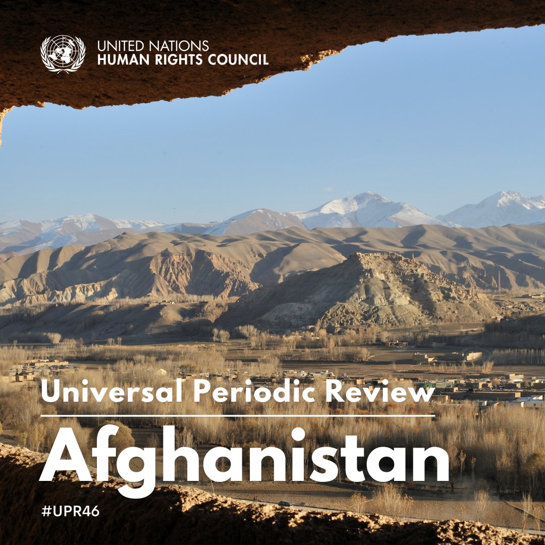 The Universal Periodic Review of #Afghanistan has now concluded. 🗣️70 states spoke at the meeting. 📺Watch the review here⤵️ tiny.cc/UPR46Afghanist… The #UPR46 Working Group is set to adopt the report on Friday 3 May between 15:30 and 18:00 (GMT+2).