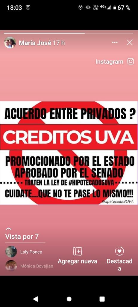 <a href="/jorgemacri/">Jorge Macri</a> Basta de #usuraUVA <a href="/ezeatauche/">Ezequiel Atauche</a>
<a href="/VZimmermannOK/">Víctor Zimmermann</a>
<a href="/romeroxsalta/">Juan Carlos Romero</a>
<a href="/blancopabloda/">Pablo Daniel Blanco</a>
<a href="/gugalusto/">Martín Lousteau</a>
<a href="/lupetagliaferri/">Guadalupe Tagliaferri</a>
<a href="/flaviofama/">flavio henrique</a>
<a href="/AndyCristina07/">Andy Cristina</a>
<a href="/alevigo/">Alejandra Vigo</a>
<a href="/monicasilvarn/">Mónica Silva</a>
<a href="/wadode_pedro/">Wado de Pedro</a>
<a href="/LinaresCarlosCR/">Carlos Linares</a>
<a href="/JuanManzurOK/">Juan Manzur</a>
<a href="/FernandoSalino/">Fernando Salino</a>
<a href="/FernandoSalino/">Fernando Salino</a>
<a href="/antoniorodasok/">Antonio Rodas</a> #NoalaUva #HipotecadosUVA