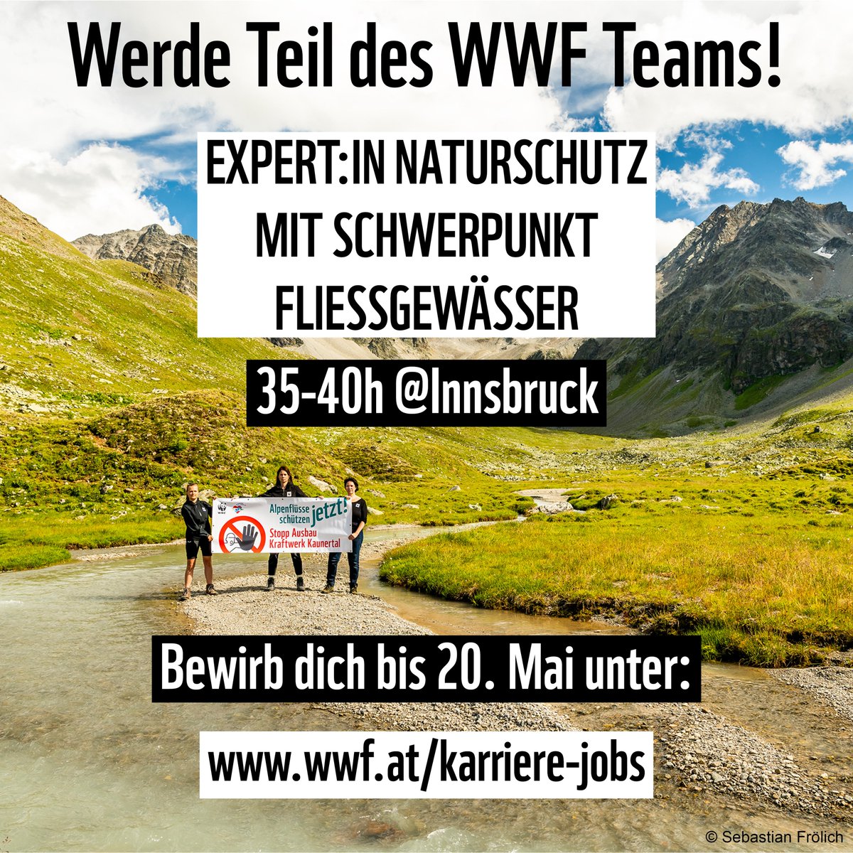 Werde Teil der Kampagne gegen den Ausbau des Kraftwerks Kaunertal - deine Expertise ist gefragt!
#Jobs <a href="/wwfaustria/">WWF Austria</a> 
Jetzt bewerben: wwf-at.onlyfy.jobs/job/22qq4sfd
Bitte teilen 🙏
