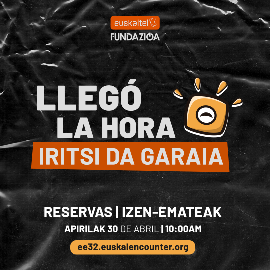 💥¡Llegó el día!💥

➡️Mañana a las 10h se abren las inscripciones para la #EuskalEncounter

🔔¡Poneos todas las alarmas, que no se despiste nadie!

👉🏻 ee32.euskalencounter.org/inscribete.html