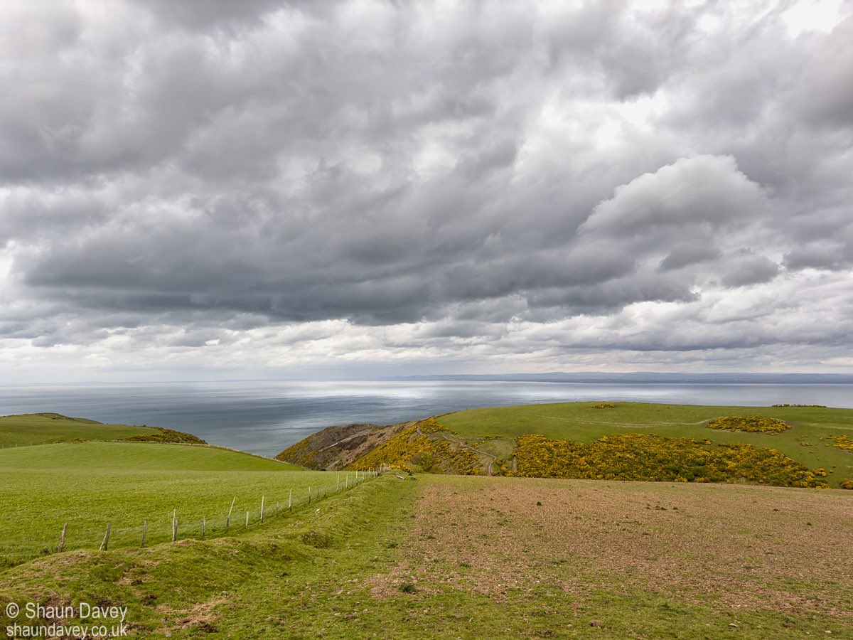 Today’s front edging in from the west this morning. Looking north from Exmoor across the Bristol Channel. @ITVCharlieP