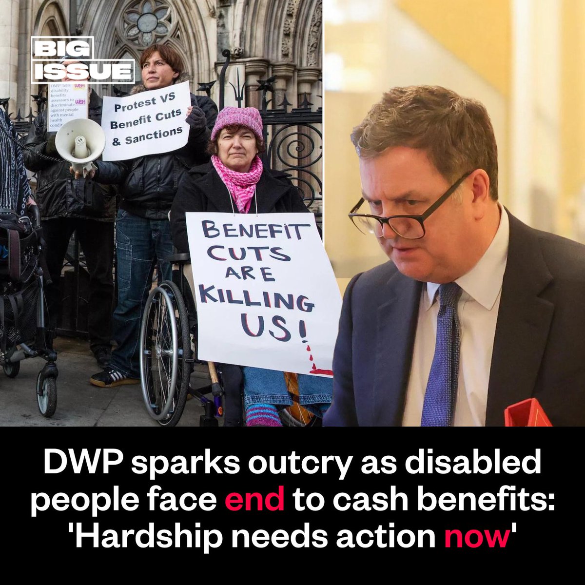 The DWP is launching a consultation which it claims will “make our disability benefit system fit for the future”. ✅ But campaigners have described the proposed changes as a “reckless assault” on disabled people. 🚫 @IsabellaMcrae reports. 👇 bigissue.com/news/social-ju…