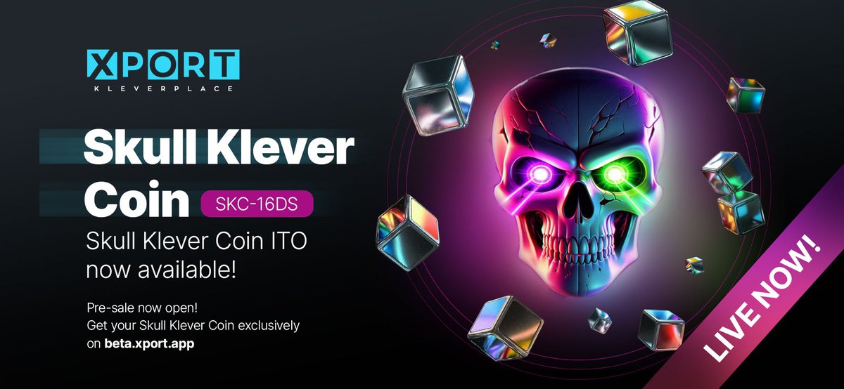 #KleverFam, $SKC pre-sale is now live 😊

Thanks @xportapp for great work 🙏

Here is the link: beta.xport.app/ito/SKC-16DS

#KleverChain 💜 #SKC #KLV #Web3