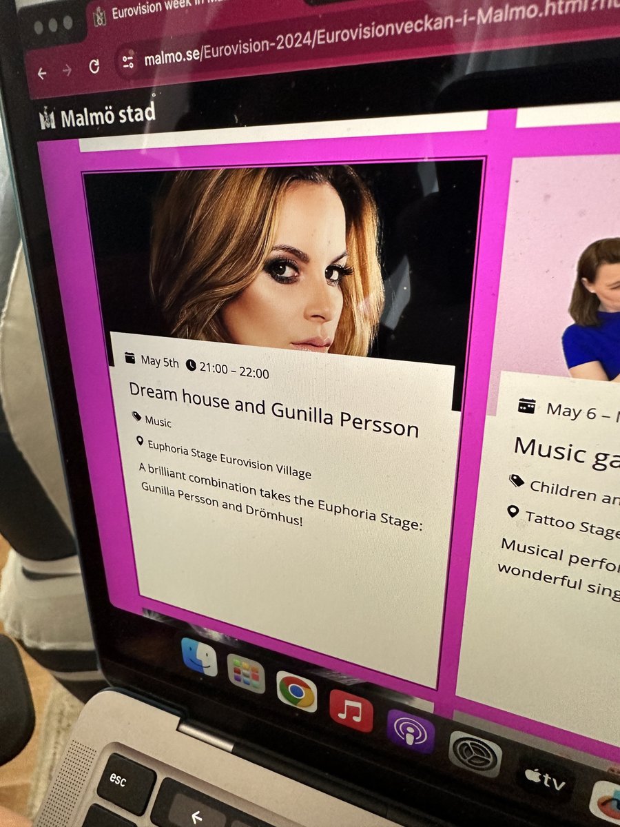 GUNILLA PERSSON IS DOING #EUROVISION VILLAGE GUNILLA PERSSON IS DOING EUROVISION VILLAGE THIS IS NOT A DRILL