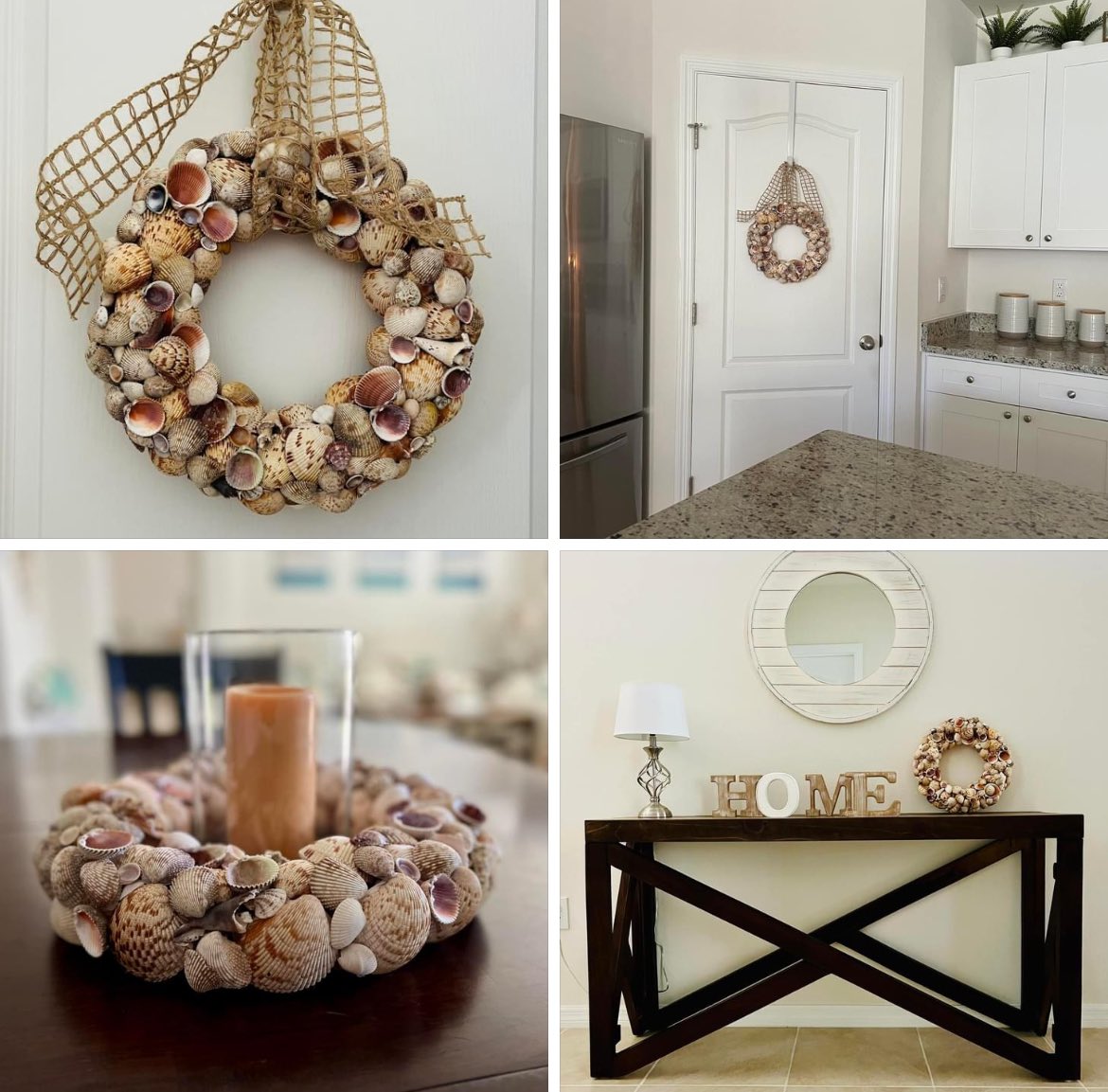 This beautiful coastal seashell wreath is made with shells collected along the Gulf Coast of Clearwater, FL.  It can be used throughout the year to give your home a great coastal vibe.  #coastal #shells #homedecor 

justwreathsllc.etsy.com/listing/168851…