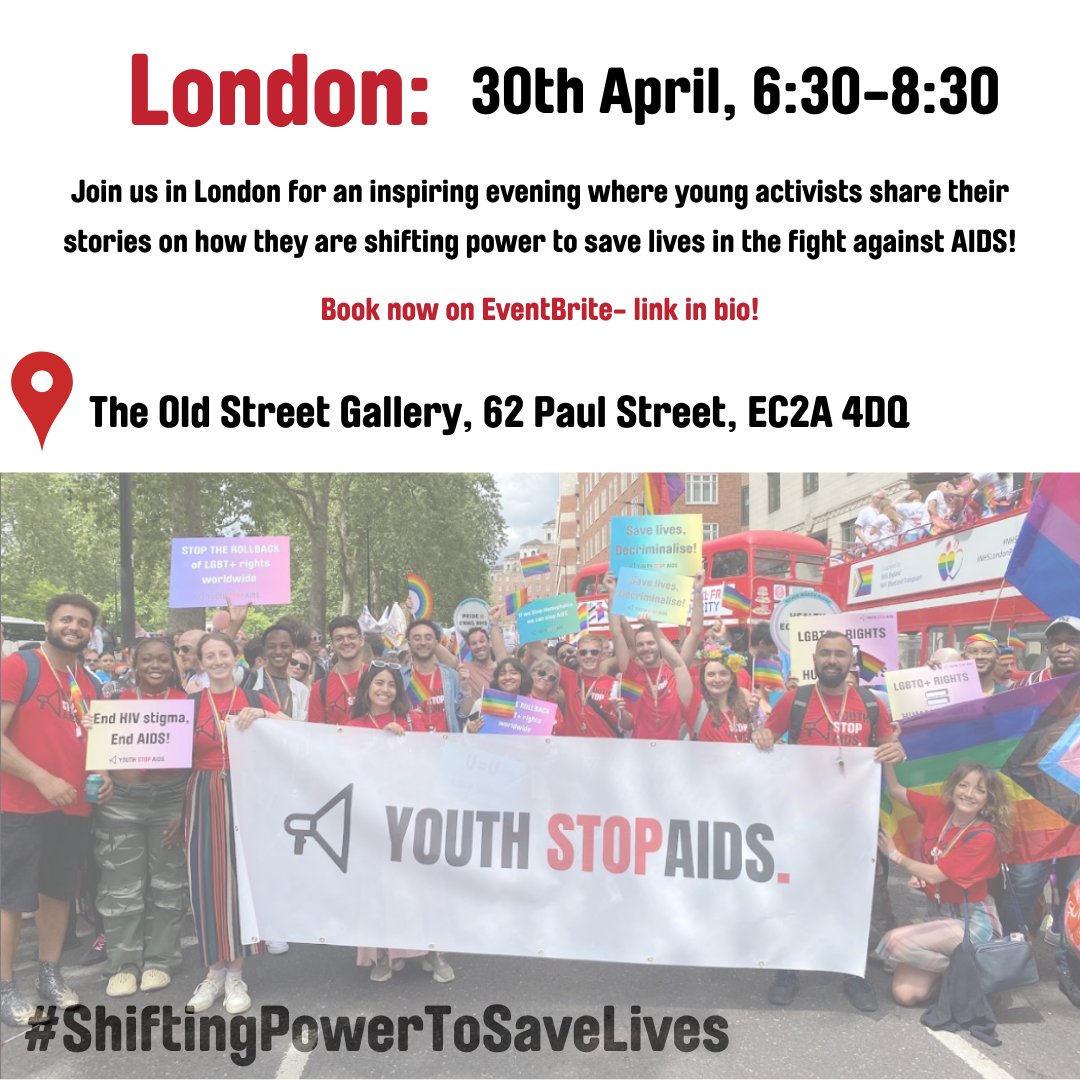 Don't miss our finale event of the @Youth_StopAIDS Speaker Tour!! Hear from our incredible youth campaigners on their experience of living with #HIV and what we can do to advocate for equitable healthcare. Register your FREE place: tinyurl.com/bdhsft3b #LondonEvents