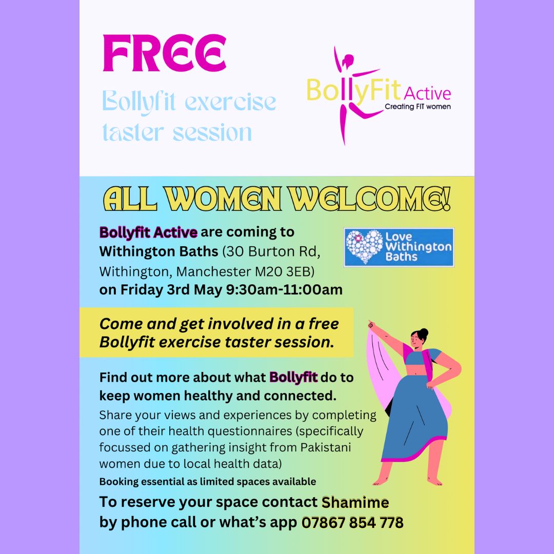 Are you in search of an engaging sport that promotes good health? Here's an opportunity to experience Bollyfit exercise at no cost. If you're intrigued, please reach out to Shamime via phone or WhatsApp at 07867 854 778. #exercise #healthylifestyle #healthy #body #fit #bollyfit