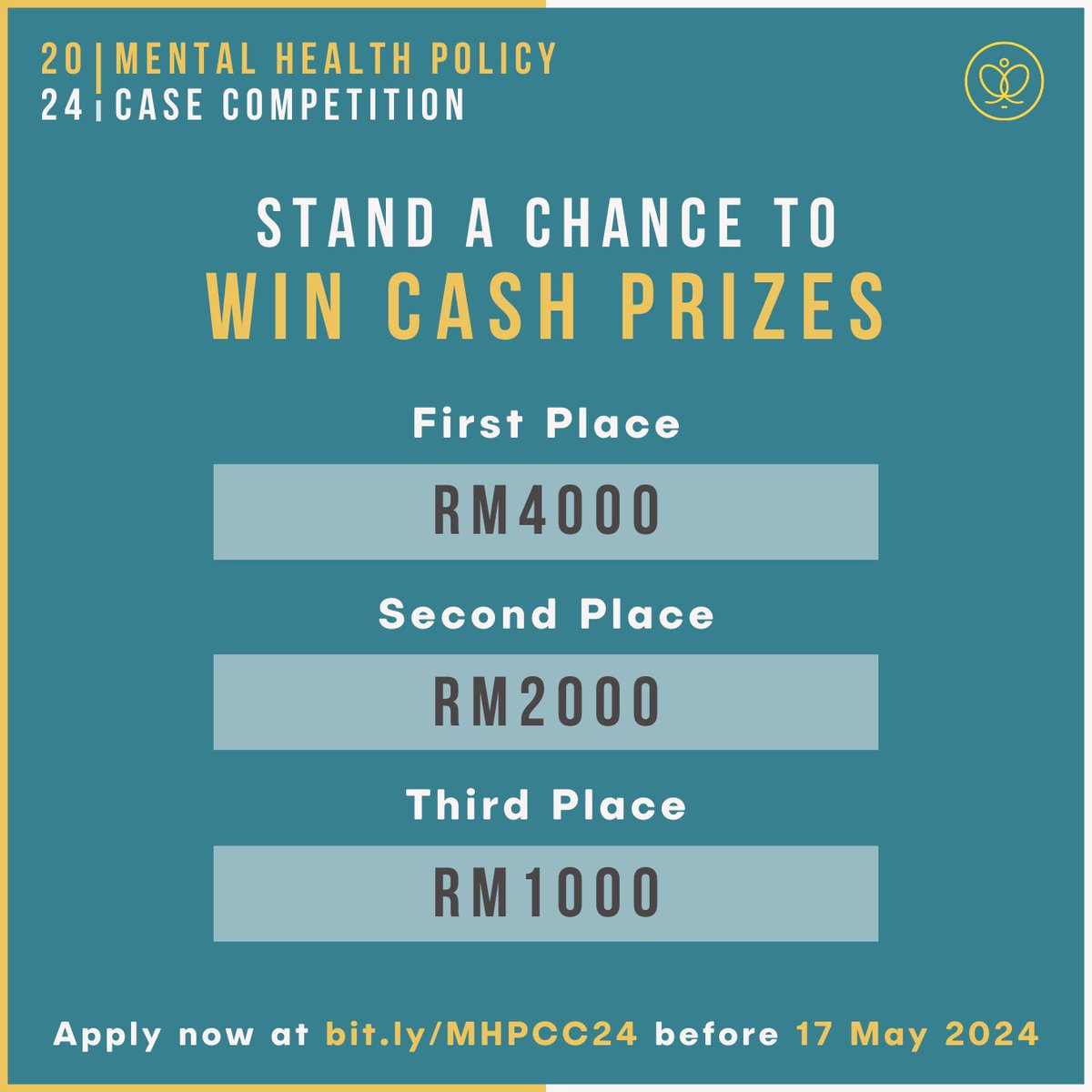 Aside from mentorship and the opportunity to present policy solutions to policymakers, we also have CASH PRIZES 💰

What are you waiting for? Register before 17 May at bit.ly/MHPCC24 !

#IgniteChange #MakeADifference #MHPCC2024