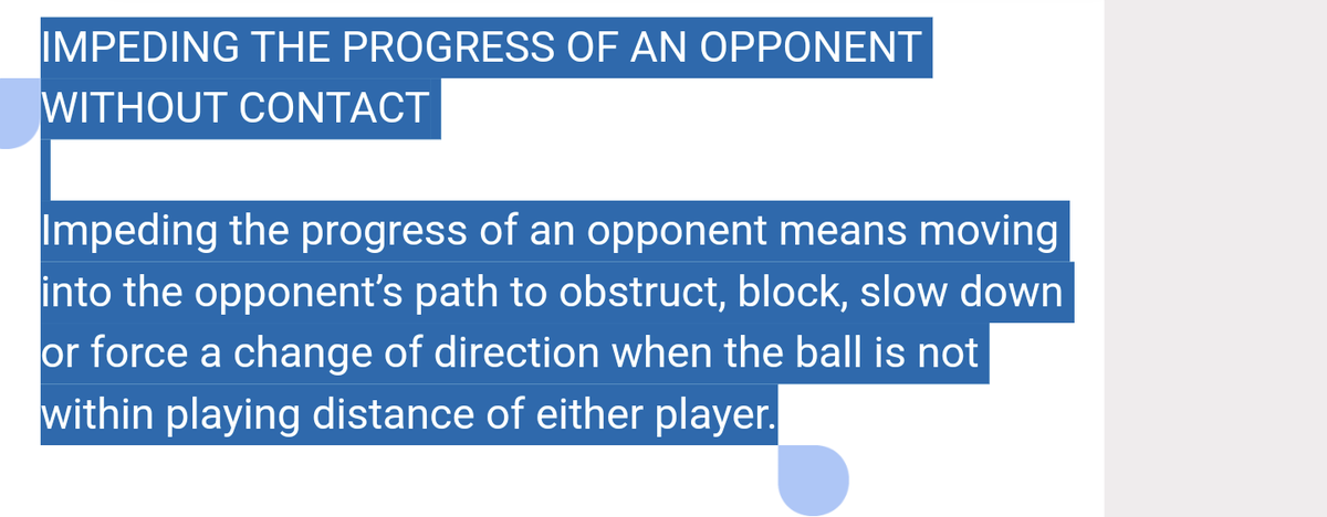 ProducerBen's tweet photo. @FA_PGMOL has there been a law change this season as current advice is still showing that this is obstruction yet on multiple occasions this hasn't been given as a foul. https://t.co/1Ohn27E5sZ