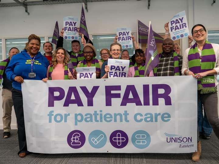 Breaking news...

💜 WE WON! 💜

Thanks to a @unisontheunion backed campaign, our critical front line Healthcare Assistants have won a pay rise to Band 3 with FIVE YEARS of back pay to April 2019! ✊️

Now it's time to #PayFairforPatientCare across the UK and Northern Ireland!