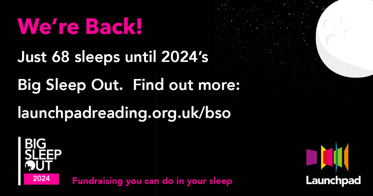 Brave the outdoors for the night at our Big Sleep Out on Saturday, 6 July!  Join us and swap your comfortable bed for a night under the stars and help us raise much-needed funds to support people who are homeless or facing homelessness across Reading. 🌛 launchpadreading.enthuse.com/cf/launchpad-s…