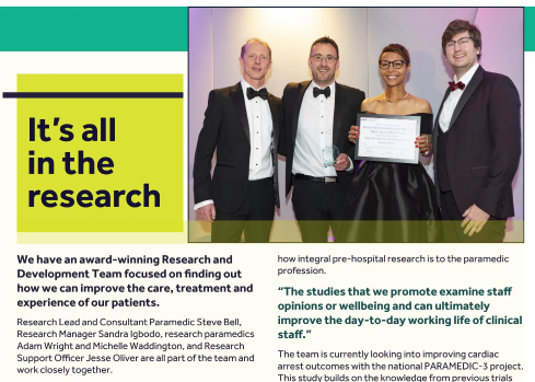 NWAS Research & Development (@nwamb_research) on Twitter photo The <a href="/NWAmbulance/">North West Ambulance Service</a> Research & Development team is featured in the latest issue of 'Your Call' magazine!
Hear about the role of our Research Paramedics <a href="/researchaw/">Adam Wright</a> & <a href="/waddyshelle/">Michelle Waddington</a>
Learn about the <a href="/NIHRresearch/">National Institute for Health and Care Research</a> we deliver inc. PARAMEDIC-3 & <a href="/Speedy_Trial/">Speedy</a>
🔗 bit.ly/49WOjkv The <a href="/NWAmbulance/">North West Ambulance Service</a> Research & Development team is featured in the latest issue of 'Your Call' magazine!
Hear about the role of our Research Paramedics <a href="/researchaw/">Adam Wright</a> & <a href="/waddyshelle/">Michelle Waddington</a>
Learn about the <a href="/NIHRresearch/">National Institute for Health and Care Research</a> we deliver inc. PARAMEDIC-3 & <a href="/Speedy_Trial/">Speedy</a>
🔗 bit.ly/49WOjkv
