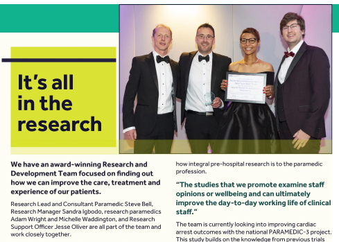 The @NWAmbulance Research & Development team is featured in the latest issue of 'Your Call' magazine! Hear about the role of our Research Paramedics @researchaw & @waddyshelle Learn about the @NIHRresearch we deliver inc. PARAMEDIC-3 & @Speedy_Trial 🔗 bit.ly/49WOjkv