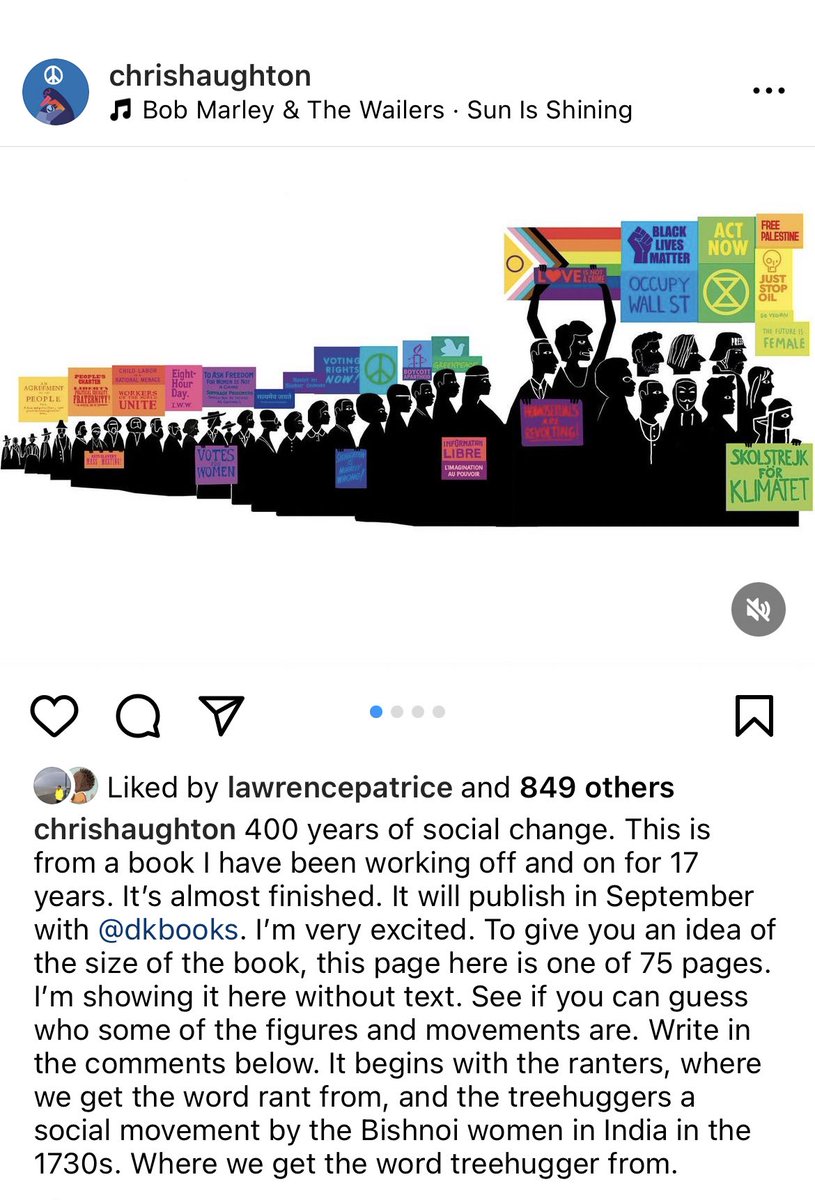 In 2015, the wonderful @chrishaughton was shortlisted for #LittleRebelsAward for Shh! We Have A Plan. Well we just popped on over to Insta and look at what he’s been up to- only a big rebel could pen this protest rainbow…