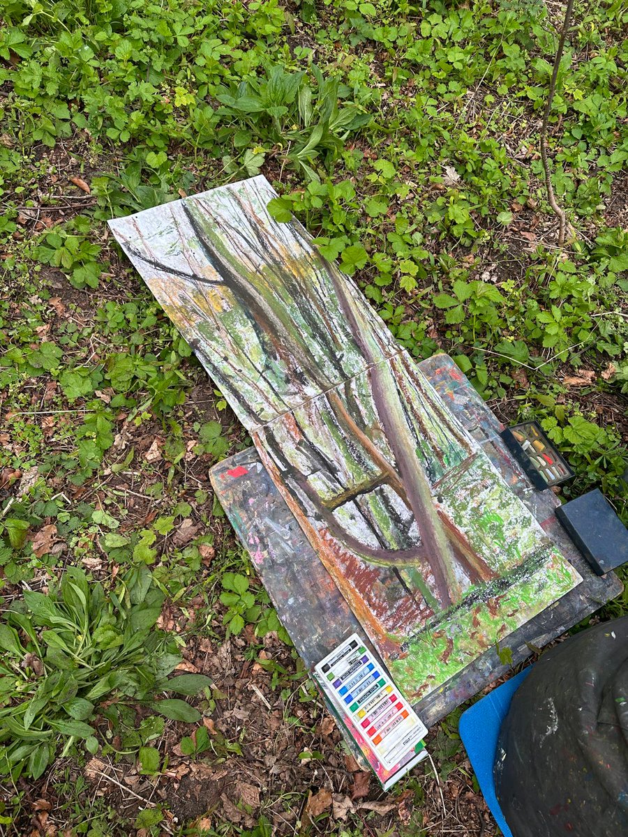 Our Landscape Course have been drawing in woodland today at Yellowcraig! Some fantastic pieces of work so far! 🌿| #eastlothian #woodland #drawing