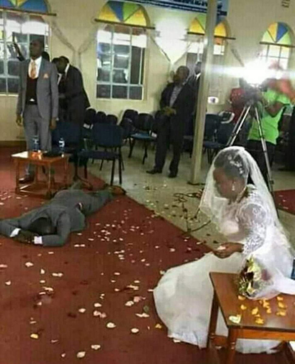 Husband Faints In Church During Marriage On Discovering That The Bride has Three Children from Three Different Men.