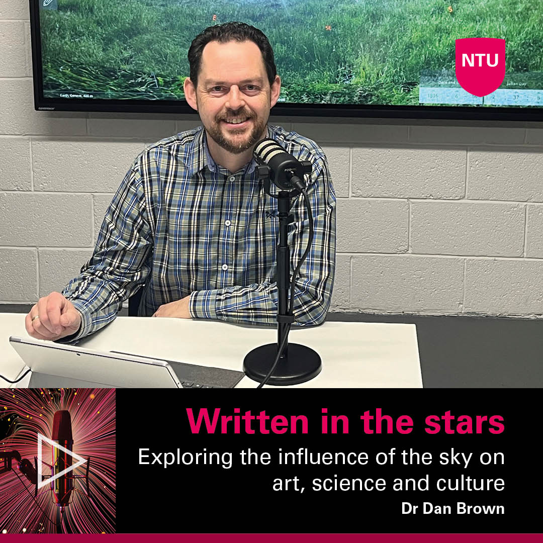 ⭐🪐 In the latest episode of the Re:search Re:imagined podcast, @AstroDanNTU explains how space influences our perception of the sky and has ignited the creative spark of key historical figures like Lord Byron and Turner. Listen now @ntu_research 👉 ntu.ac.uk/research-podca…