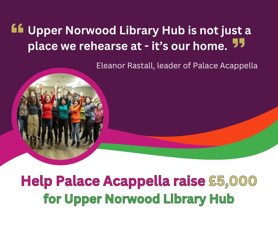 It’s wonderful to read these quotes from @PAcappella who are very kindly fundraising to help our work in our community! We're delighted to be their home & support the choir. Thank you so much to Palace Acappella & everyone who has donated to far 🙏 crowdfunder.co.uk/p/support-uppe… #SE19