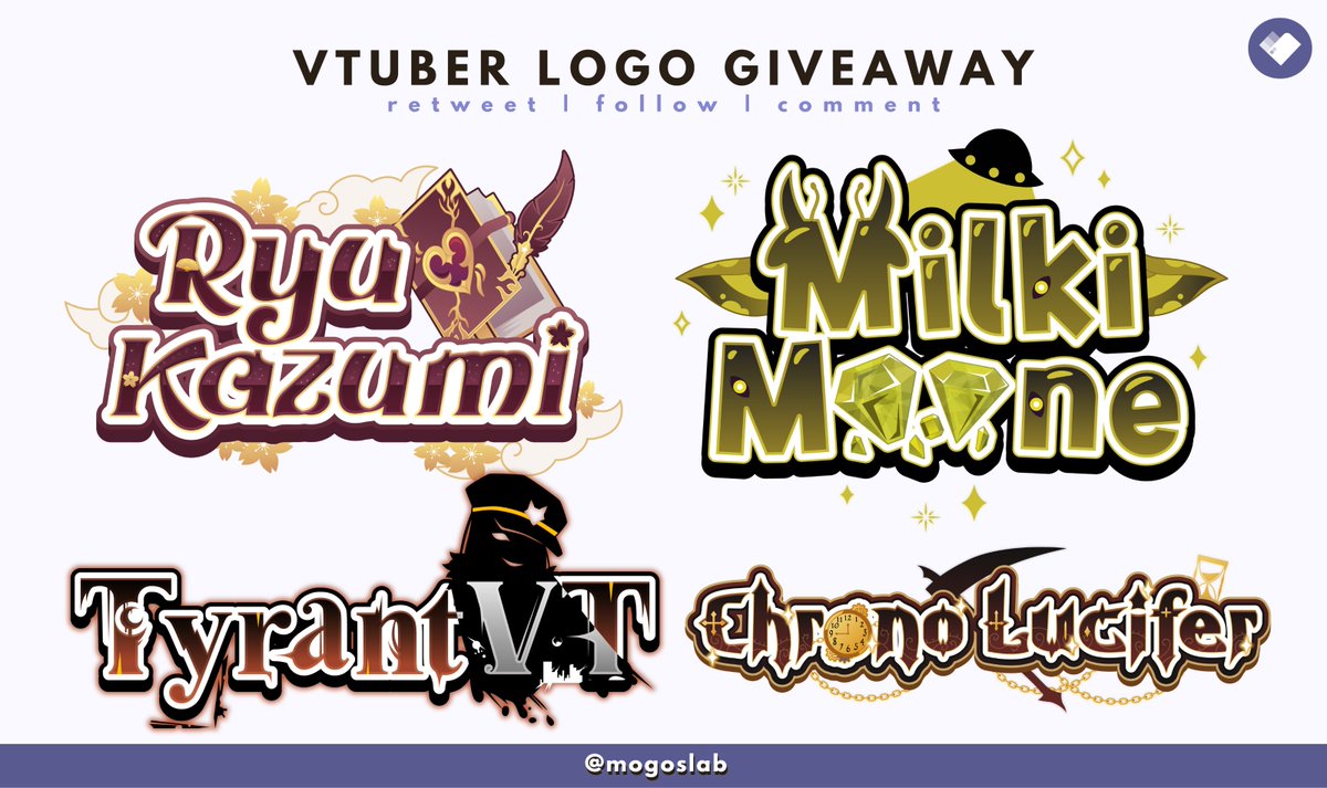 ✨Free Logo Giveaway✨
End in 24 hours
To enter:
☑️Follow 
☑️Comment & Retweet
#VtuberUprisings #Vtubers