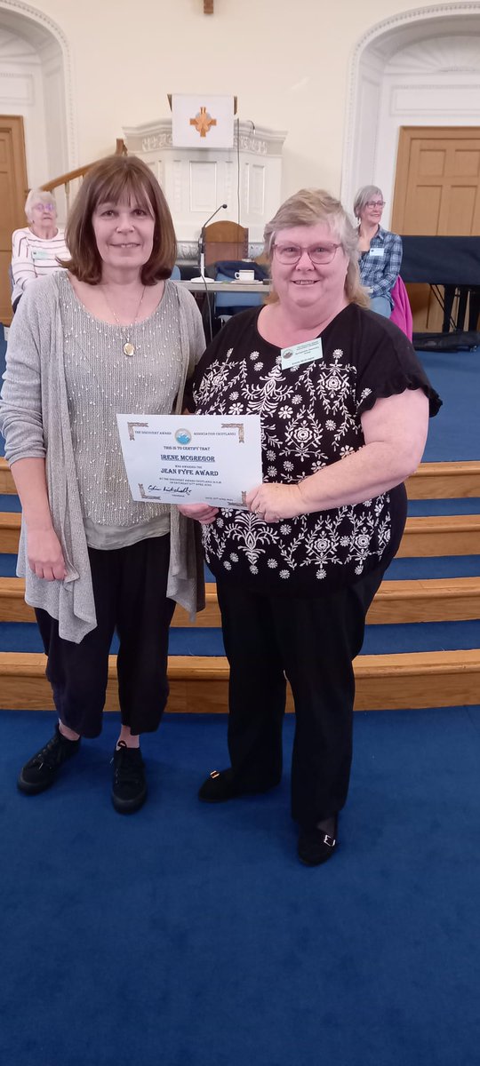 Irene from Springwells Discovery Group in Airdrie was one of the receivers of the Jean Fyfe Award at the Discovery AGM on Saturday. The Award is aimed at over 50's to promote an active & healthy lifestyle by offering challenges to both stimulate and motivate. #BecauseOfCLD