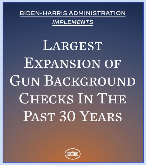 Fact: Biden-Harris implements the most impactful background checks on gun sales since the '93 Brady Bill. It closes the gun show loophole. #DemFact @PBS @politico @WhiteHouse @FedRegister @KBeck4 #gunsafety