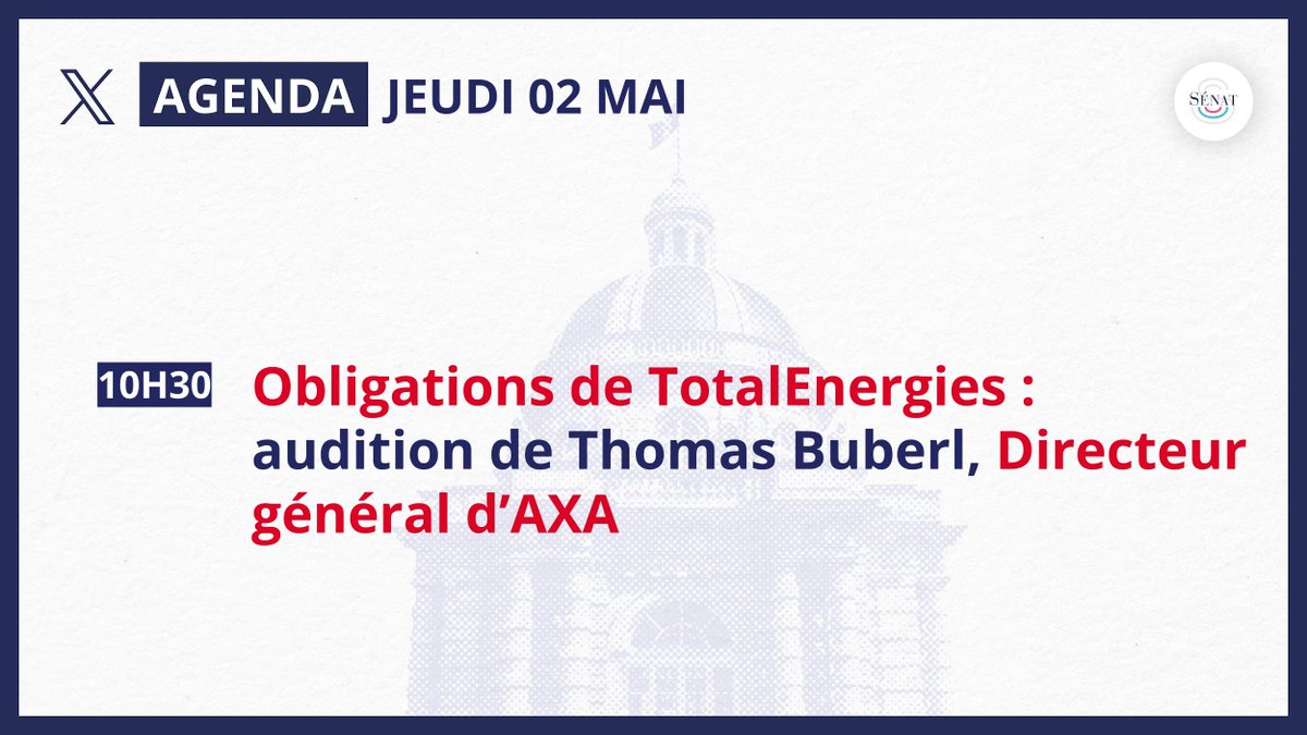 🗓️ À l'agenda du Sénat cette semaine, à suivre en direct sur @Senat_Direct et notre site internet ⬇️