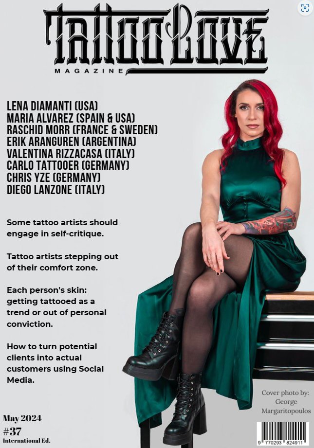 Ya online el número 37 de la revista Tattoo Love!!!
tattoolove.es/producto/tatto…
Issue 37 of Tattoo Love magazine is now online!!! Featuring 8 interviews with some amazing tattoo artists!!!
#tattoolove #cooltattoo #tattoos #tatuajes
